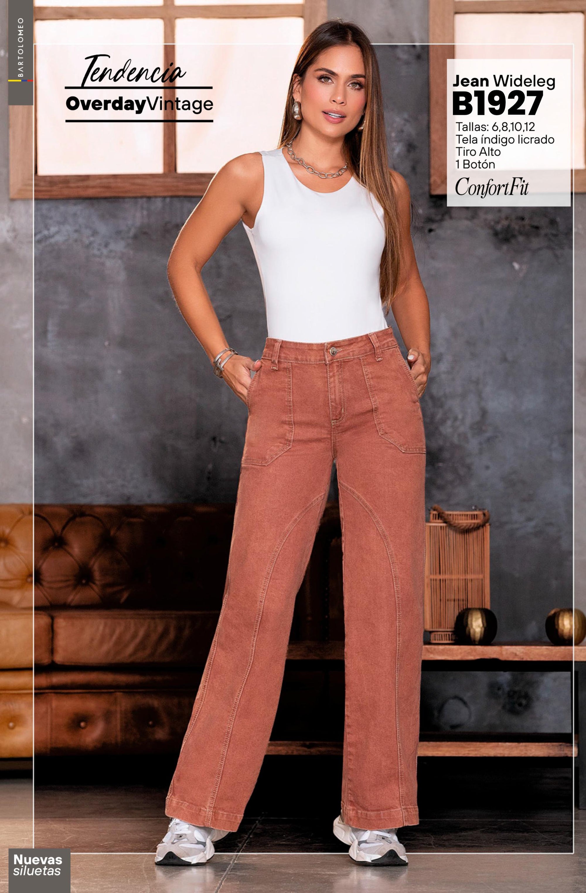 Jean Wideleg Teja Vintage – Confort y Estilo Retro