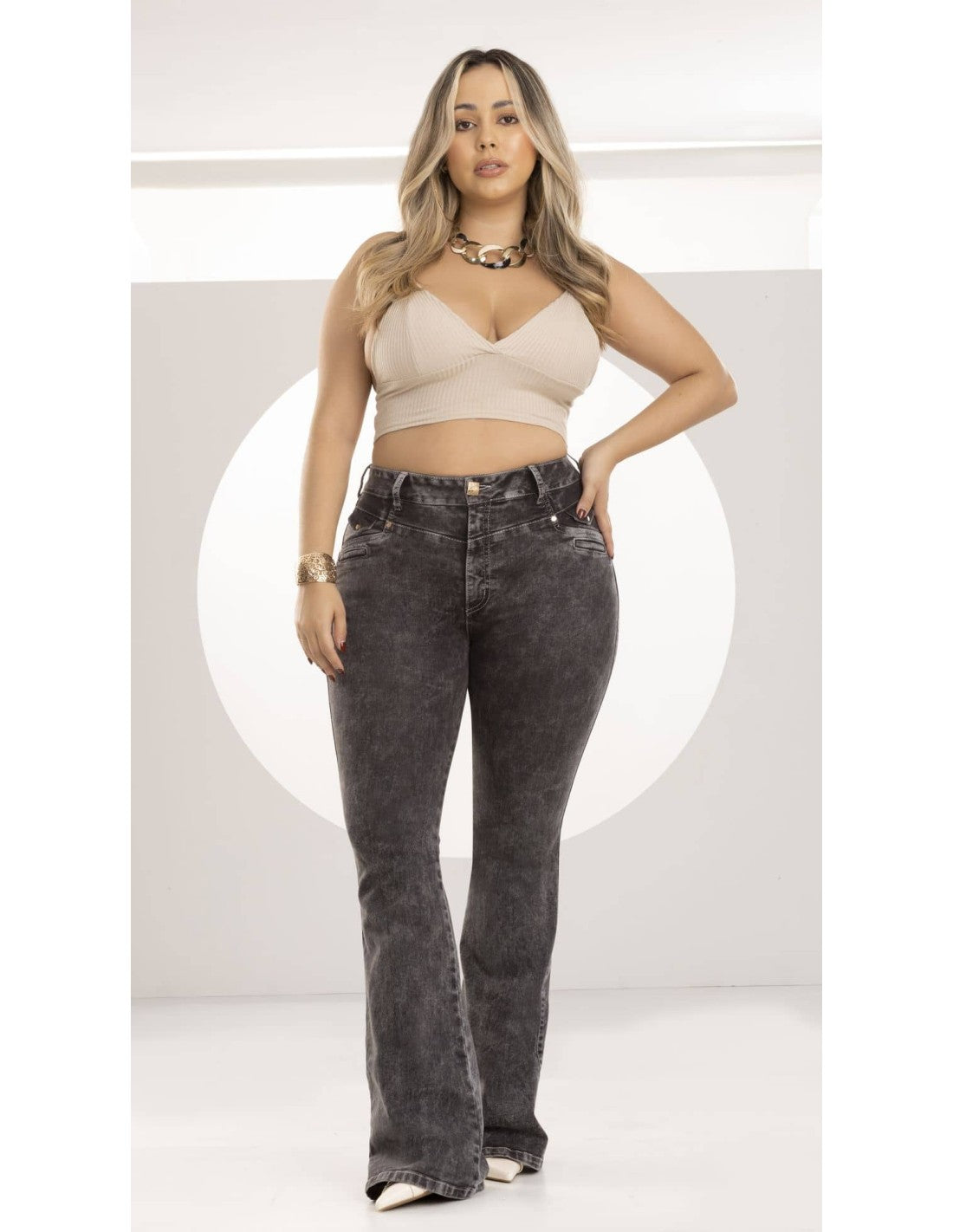 Pantalón Colombiano Bota Campana – Push Up &amp; Curvy Fit